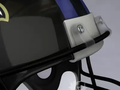 Baltimore Ravens official game helmet 3D model