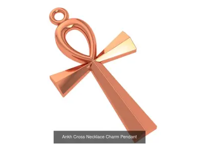 12 Cross Necklace Charm Pendant  3D Model Pack