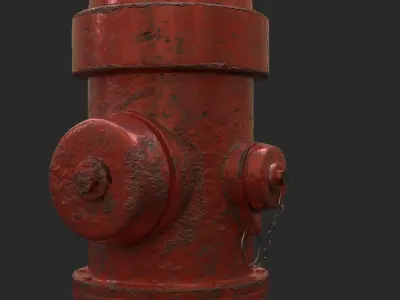 Fire Hydrant Free low-poly 3D model 6