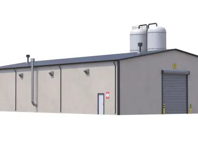 Industrial Building 6 Low-poly 3D model
