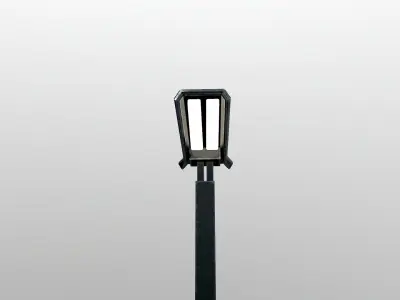 Sci-Fi Street Lamp Low-poly 3D model