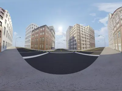 city street Free low-poly 3D model