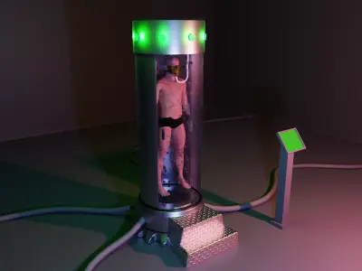 Cloning Chamber 3 Low-poly 3D model