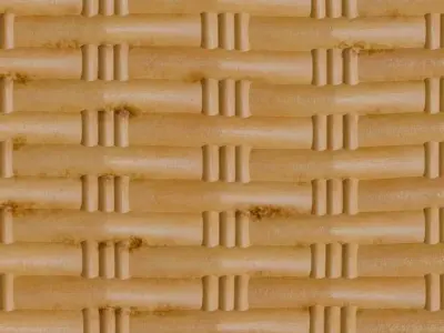 Hand-Carved Decorative Wood Column Panel PBR Texture