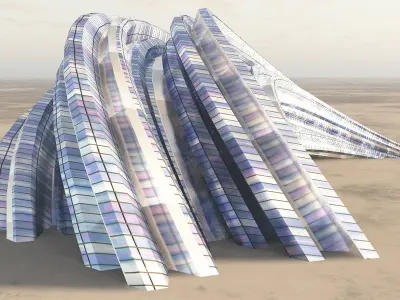 Futuristic building 3D model