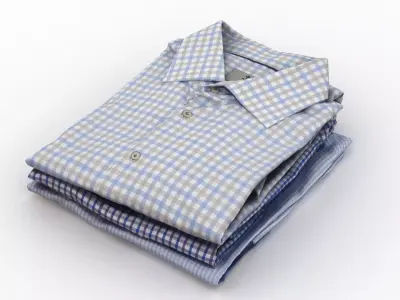 Folded Shirt Pile 002 3D model