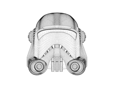 Star Wars Bad Batch Hunter Helmet  3D model