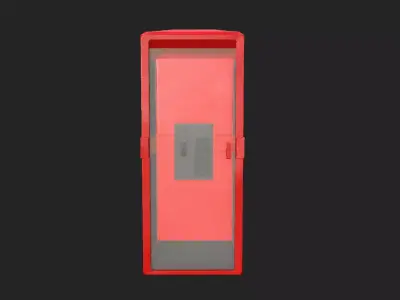 Low Poly Phone Booth Low-poly 3D model