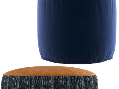 MrJasonGrant Denim Ottomans 3D model