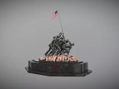 Marine Corps War Memorial Low-poly 3D model