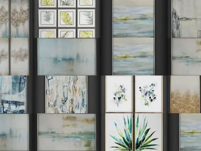 Collection of Picture Frames - 20 sets 3D Model Pack 20