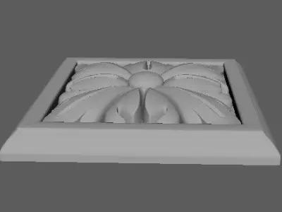 rosette decorative box with flower 3D model purchase
