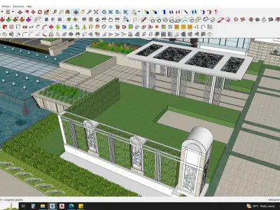 3D architecture model of university library building 3D model