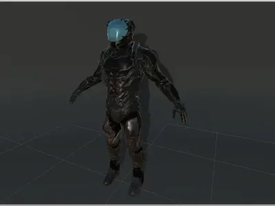 cyborg soldier v3 unity5  Low-poly 3D model