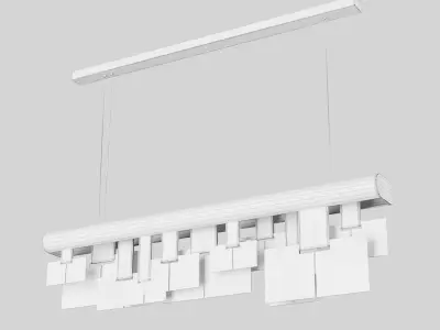 Turri Eclipse Linear Chandelier 3D model