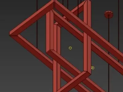 Umei geometric chandelier 3D model