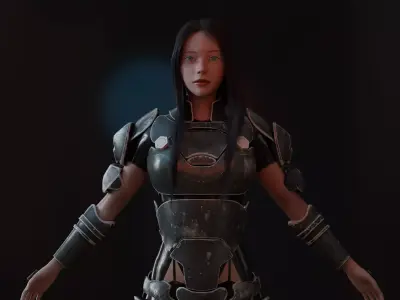 sci fi female characters 3d model 3D model