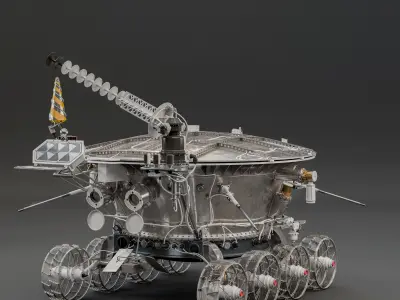Lunokhod spacecraft 3D model