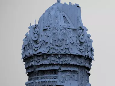 Ocean Cyberpunk Tower 8  3D model
