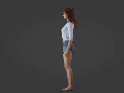 Realistic 3D Model of a Sweet 25 Year Old Woman 3D model