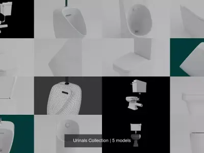 Urinals Collection 3D Model Pack