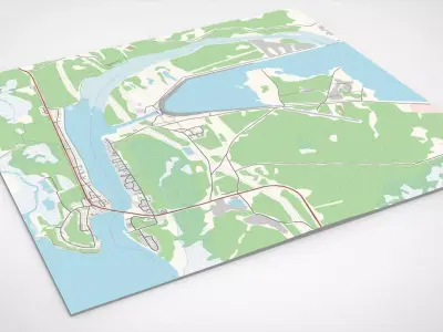 Cityscsape Grand Rapids Manitoba Canada 3D model