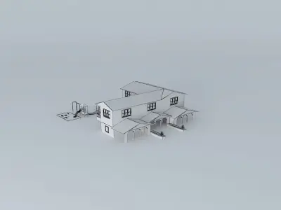 RANCH STYLE COUNTRY HOME 3D model