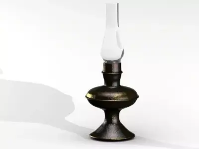 Oil Lamp Low-poly 3D model get