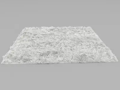 carpet three shaggy rugs 3D model
