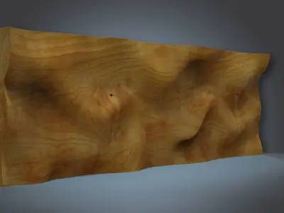 Wavy Wall Art Panel 3D model