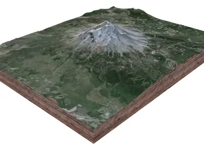 Mount Shasta California USA 3D model