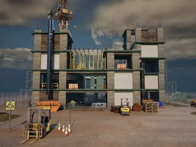 Construction Site 3D Asset Pack 3D model