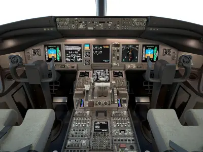  Boeing 777 Cockpit 