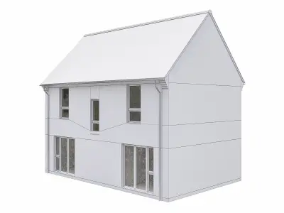 Neighborhood Houses P13 Low-poly 3D model