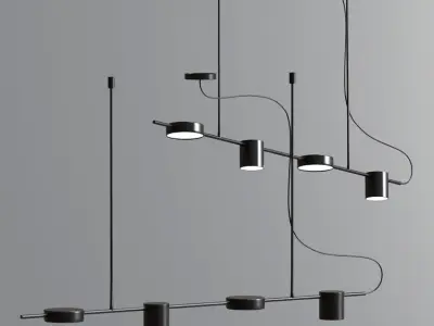 Modern Ceiling Led Pendant Chandelier 3D model