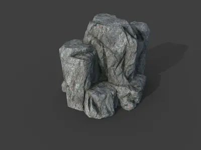 Cliff Rock 2-4 Low-poly 3D model