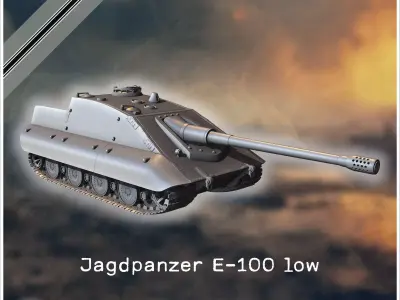 Jagdpanzer E-100 with low profile Entwicklung tank destroyer - G 3D print model