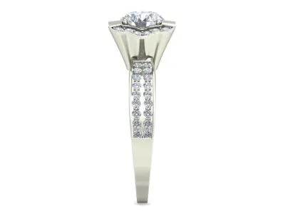 Women Wedding Engagement Ring 3D print model 12