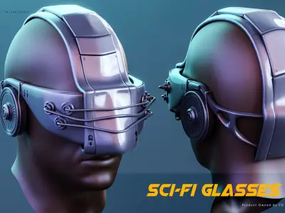 5  SCI-FI GLASSES BASEMESH 3D model