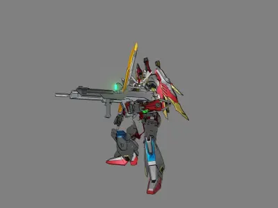Attacker Gundam 17 A 3D model
