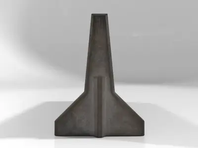 Old Barrier Concrete 3D model