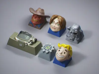 FALLOUT KEYCAPS SET 3D print model