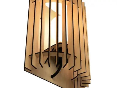 WALL LIGHT STL AND DXF FILES 2 3D print model