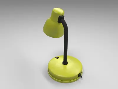 Modern table lamp yellow Low-poly 3D model