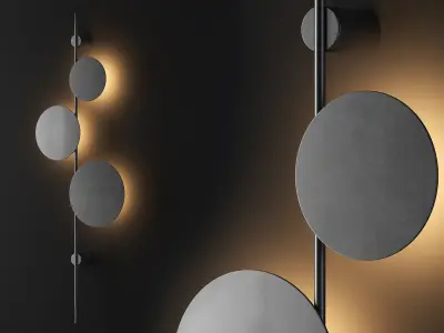 Ambiente floor and wall lamps 3D model