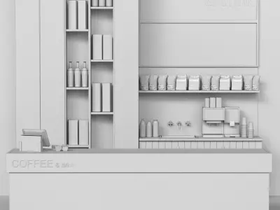 Coffee dot in minimalist style 3D model