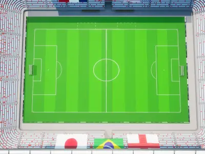 Football Stadium Unreal Engine 5  Low-poly 3D model