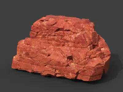 Low poly Sandstone Modular Rock 211210 Low-poly 3D model
