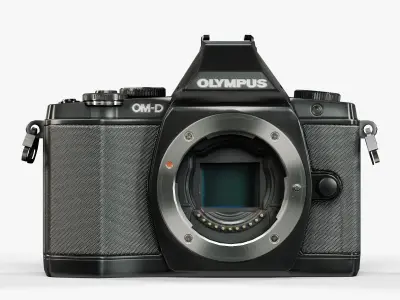 Olympus OM-D E-M5 mirrorless digital camera Low-poly 3D model