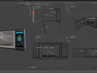 CYBERPUNK COLLECTION MICROWAVE OVEN Low-poly 3D model
